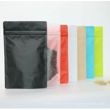 Couleur de papier d&#39;aluminium mat ziplock sac de cuisson de café